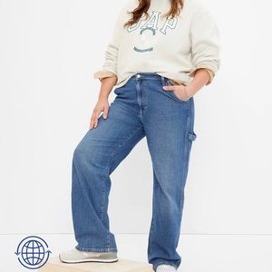 EUC Mid Rise '90s Loose Carpenter Jeans with Washwell Size 35